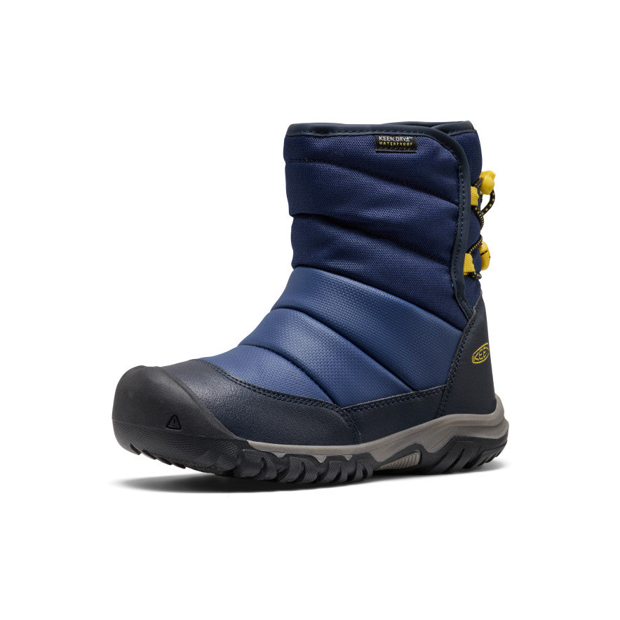 Big Kids' Puffrider Waterproof Winter Boot | Naval Academy/Mango Mint - Image 3