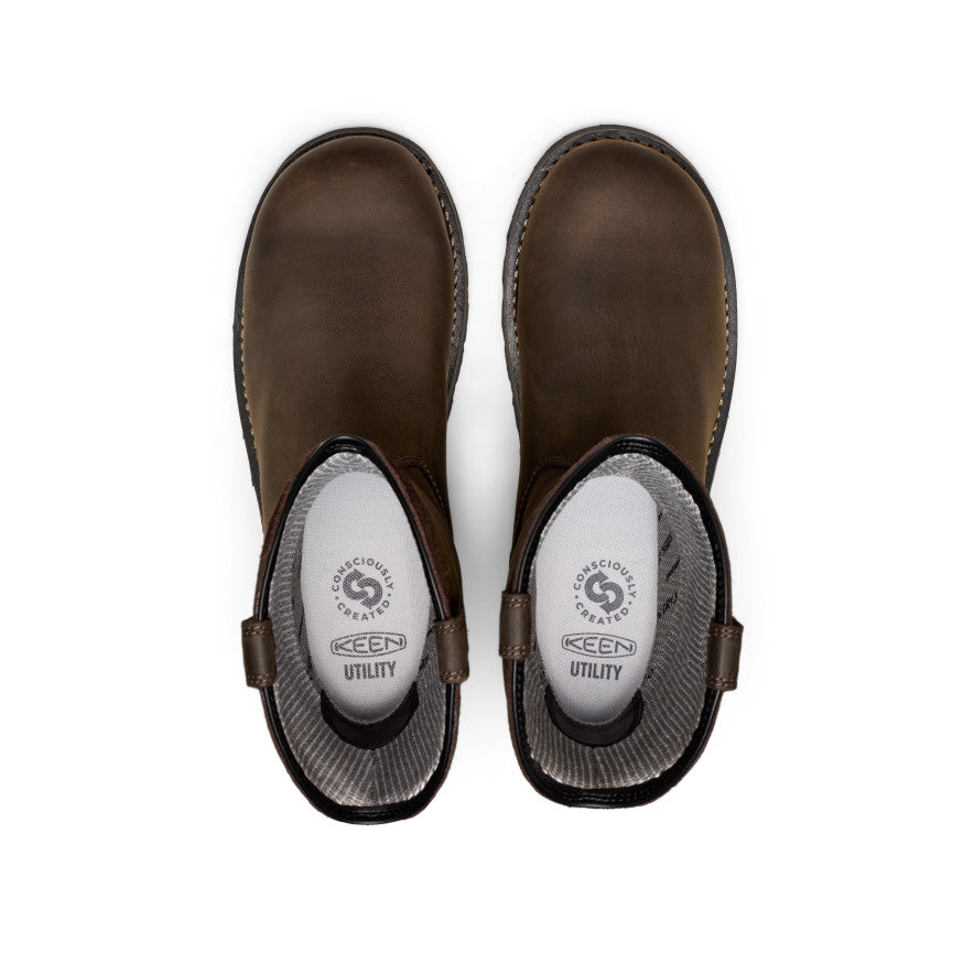 Men's Cincinnati Pull-On 90?? Heel Waterproof Work Boot (Carbon Toe) | Chocolate Brown/Black - Image 4