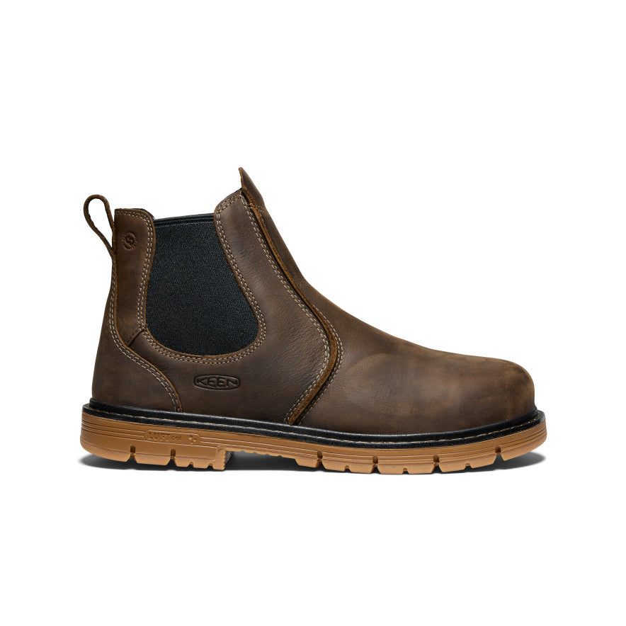 Men's San Jose Chelsea 90° Heel Boot (Aluminum Toe)  |  Cascade Brown/Gum