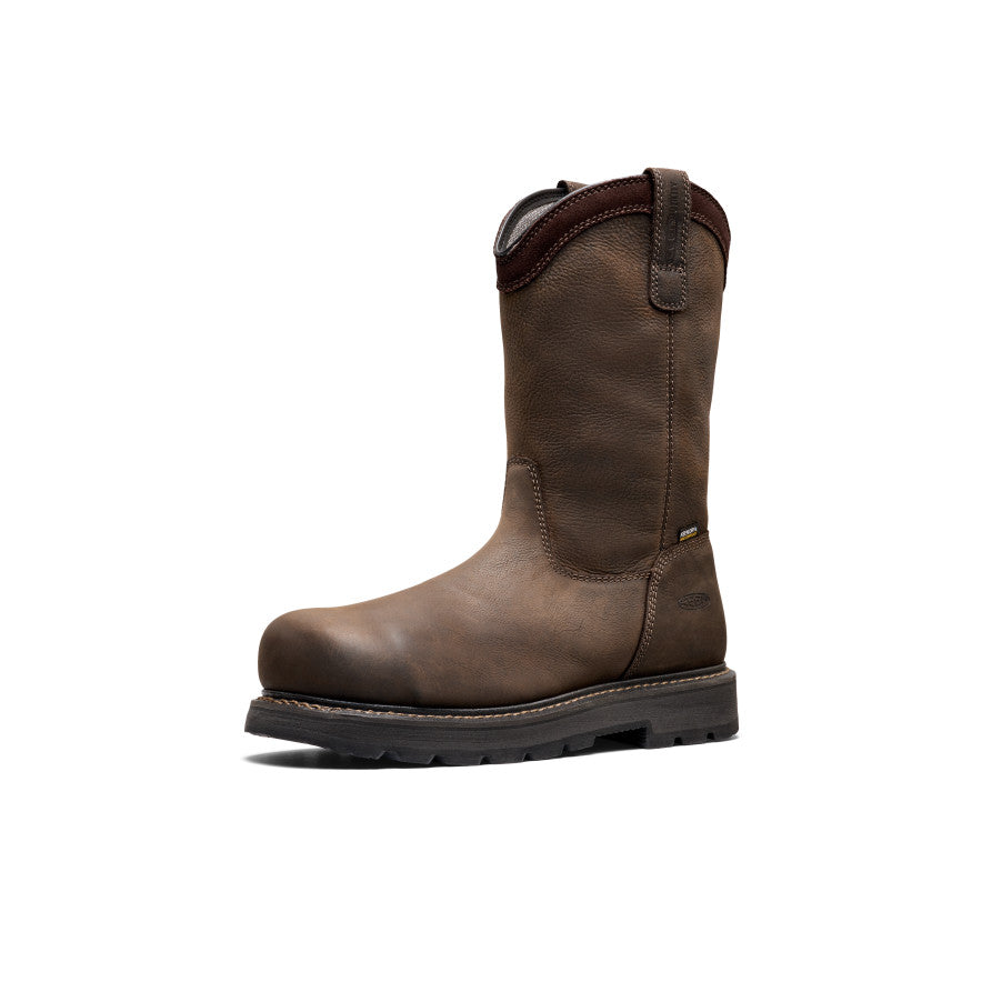 Men's Cincinnati Pull-On 90?? Heel Waterproof Work Boot (Carbon Toe) | Chocolate Brown/Black - Image 3