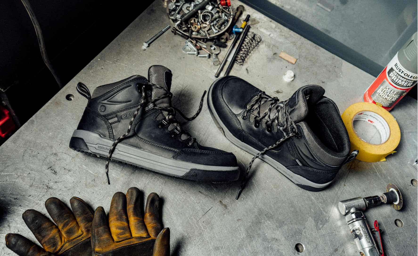 Men's Gibson Hiker Work Boot (Carbon Toe) | Black/Magnet - Image 7