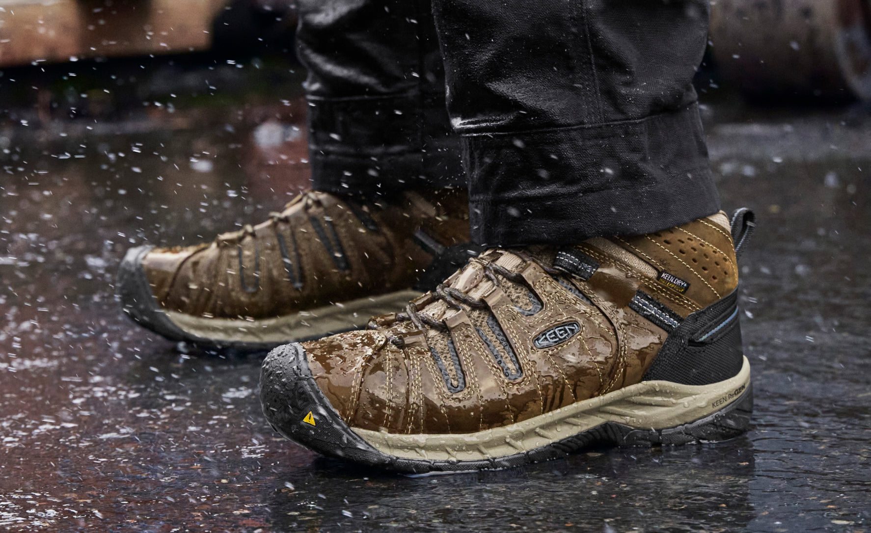 Men's Flint II Waterproof Boot (Steel Toe)  |  Cascade Brown/Orion Blue - Image 6