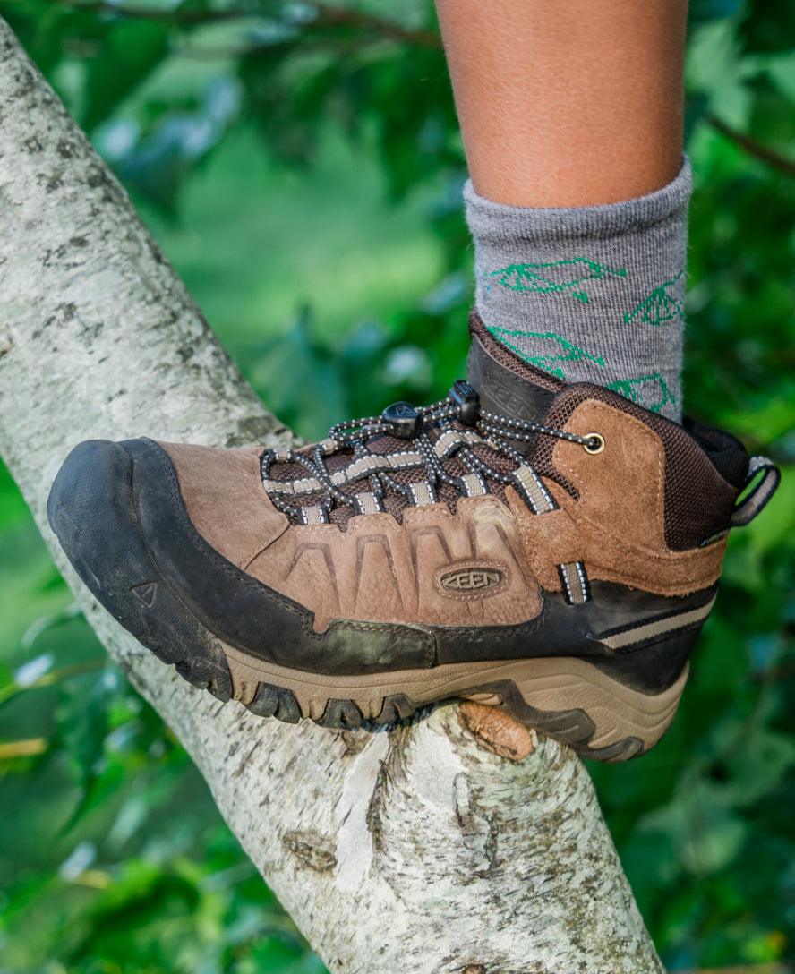 Little Kids' Targhee IV Waterproof Hiking Boot | Bison/Brindle - Image 9