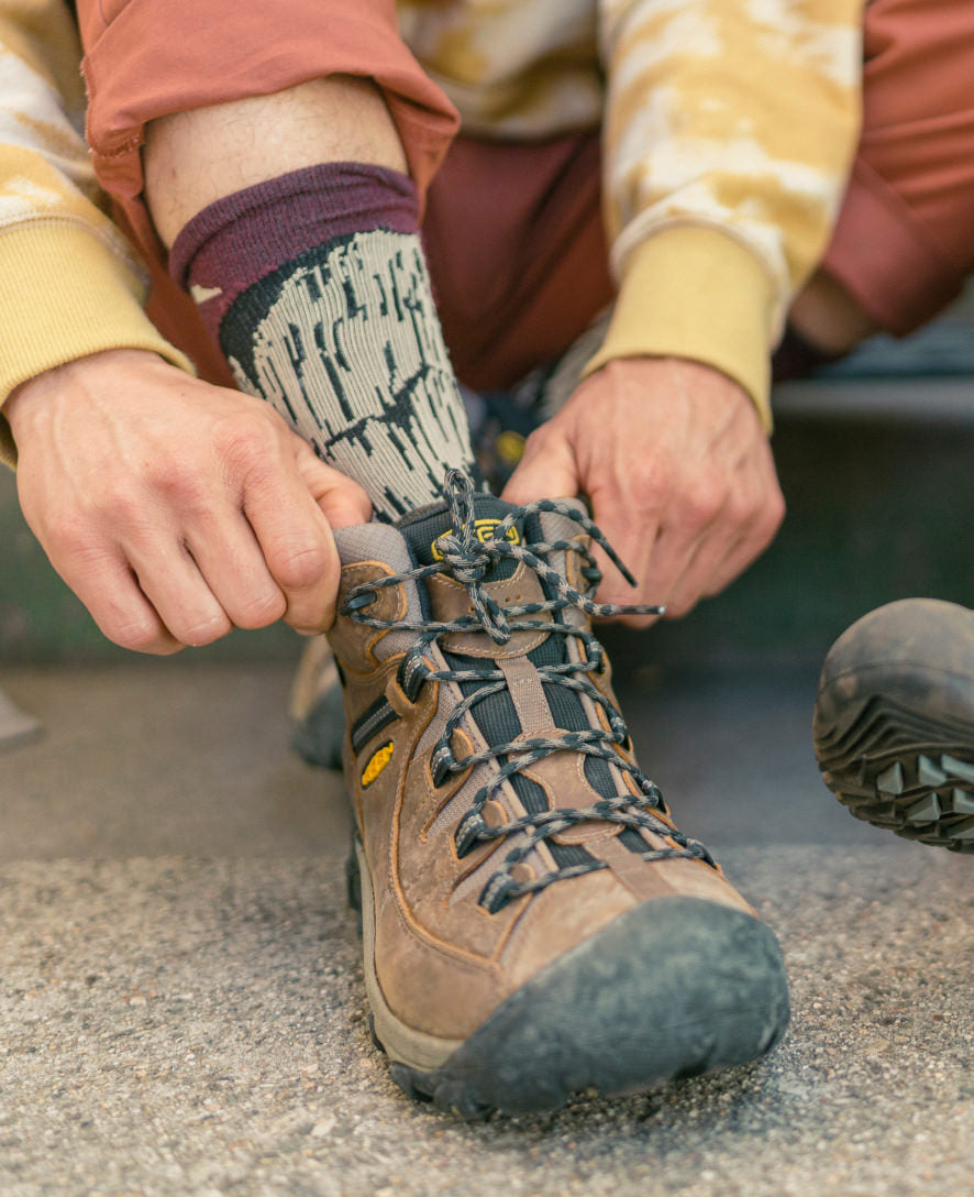 Men's Targhee II Waterproof Mid Wide | Shitake/Brindle - Image 7
