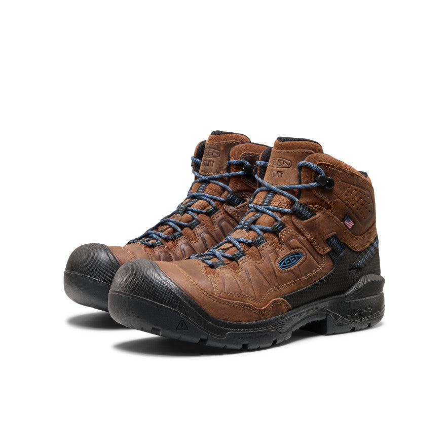 Men's Targhee IV LTR Waterproof Work Boot (Carbon Toe) | Bison/Black - Image 2