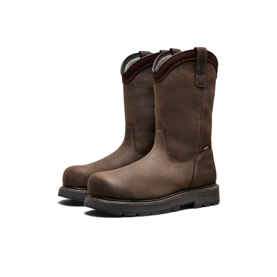 Men's Cincinnati Pull-On 90?? Heel Waterproof Work Boot (Carbon Toe) | Chocolate Brown/Black - Image 2